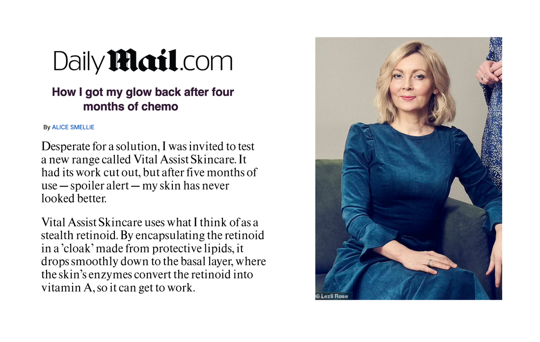 Vital Assist Skincare as featured in The Daily Mail with Alice Smellie